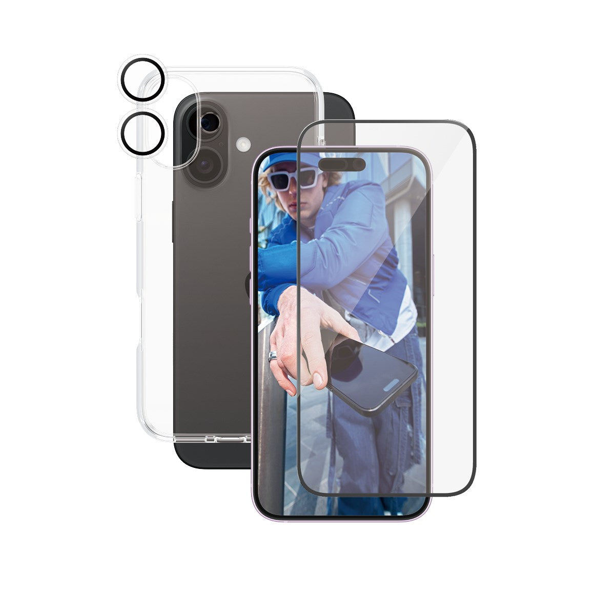 PanzerGlass® | CARE by PanzerGlass® Urban Combat 3-i-1 Pakke iPhone 16 Plus